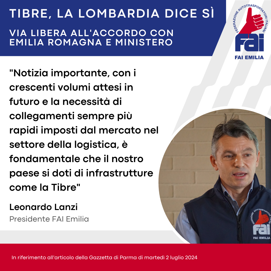 Tibre, la Lombardia dice Sì; Leonardo Lanzi: "Notizia importante per il nostro settore"